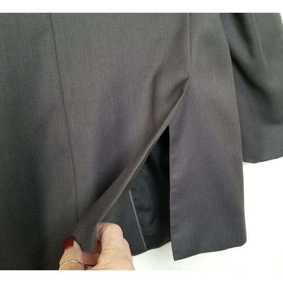 Angelo Rossi Black Hand Tailored Micro Tech Blazer Sport Coat Jacket Size 40 R - Picture 7 of 14